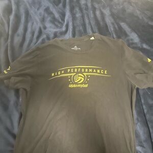 adidas Men's High Performance Black and Yellow Tee